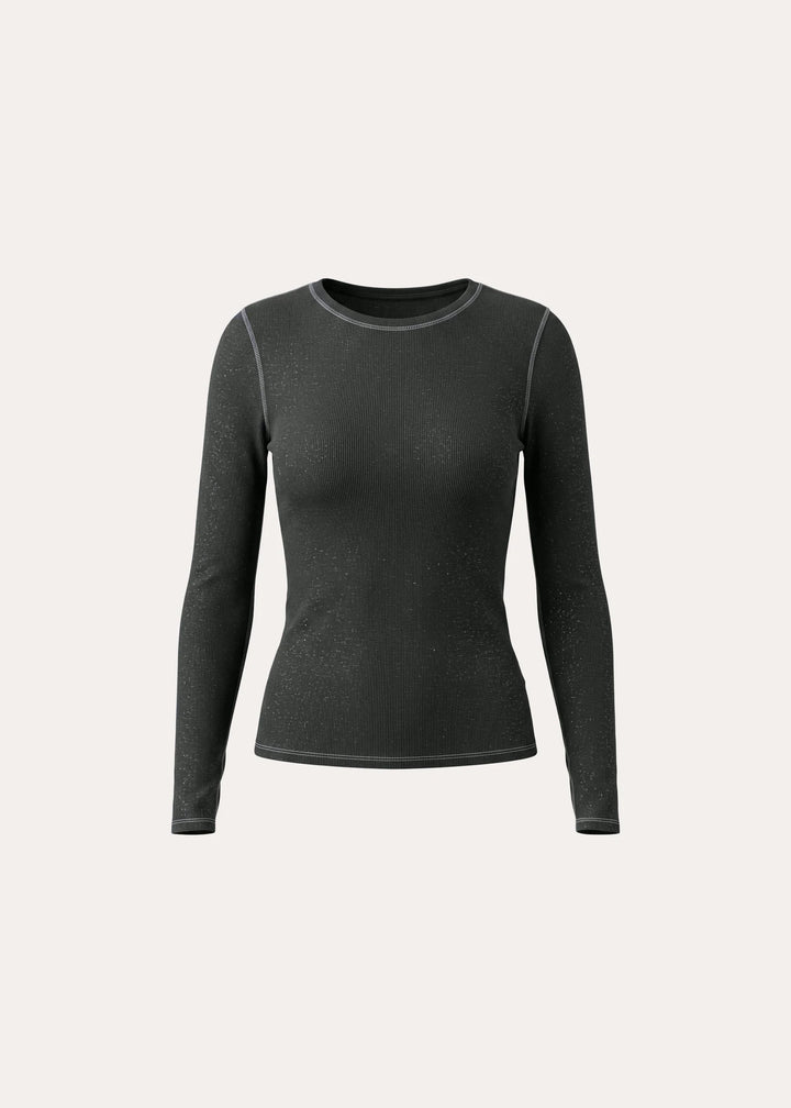 L/S COTTON MODAL VINTAGE RIB CREW (THYME) - PATRICK ASSARAF