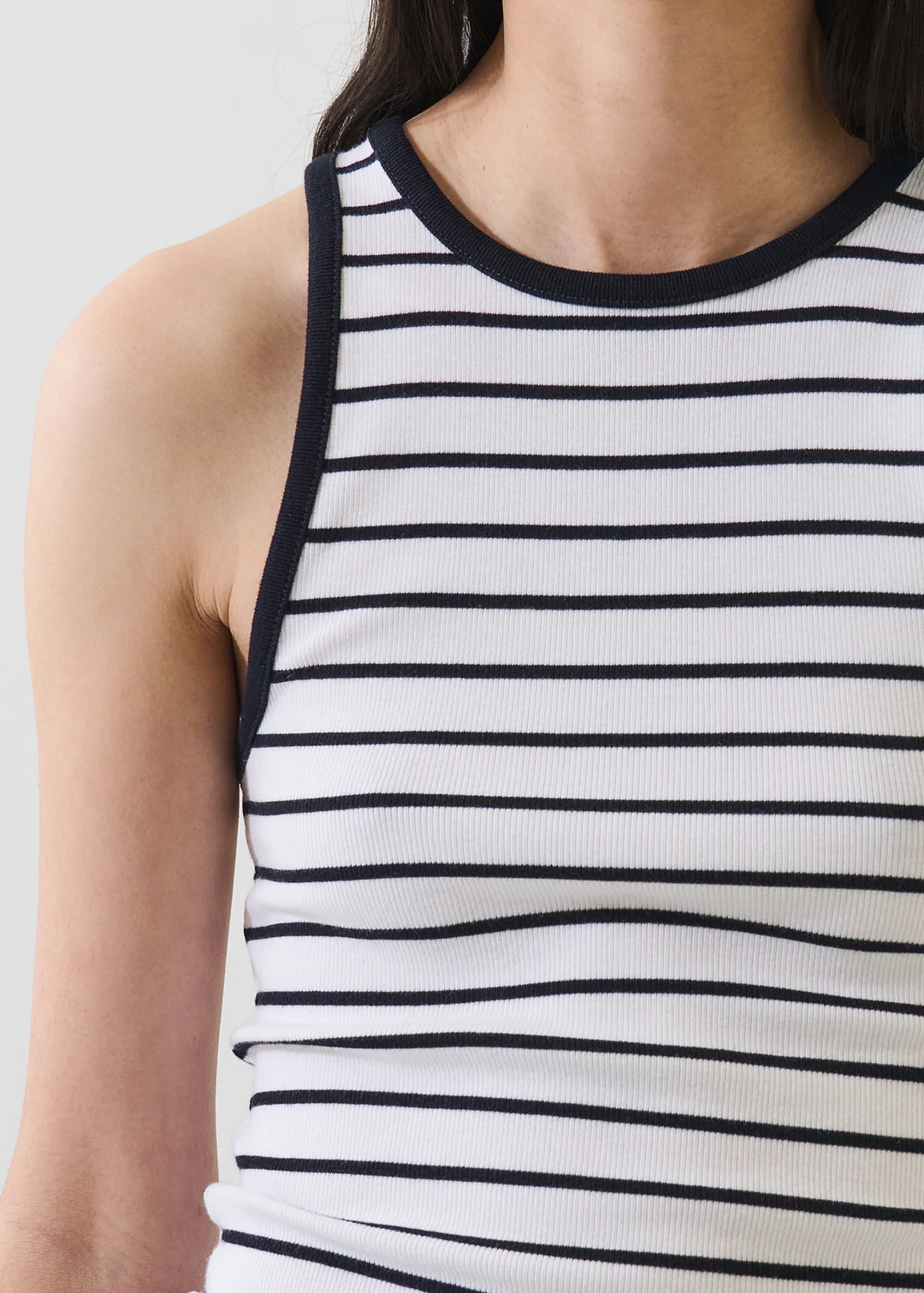 MODAL COTTON STRIPE RIB TANK (NAUTICAL STRIPE) - PATRICK ASSARAF
