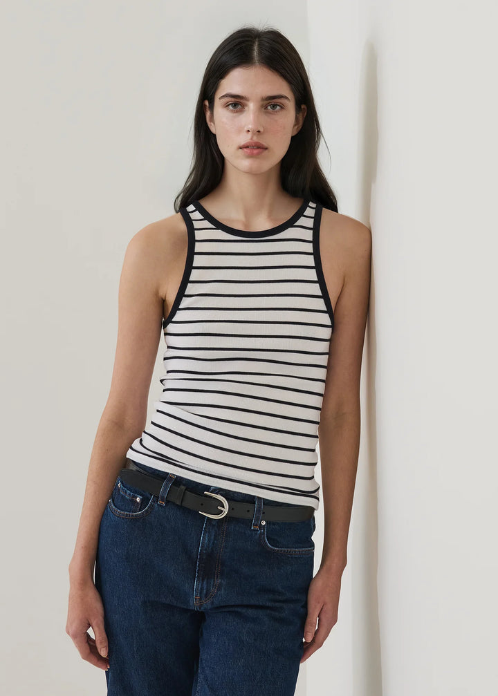 MODAL COTTON STRIPE RIB TANK (NAUTICAL STRIPE) - PATRICK ASSARAF
