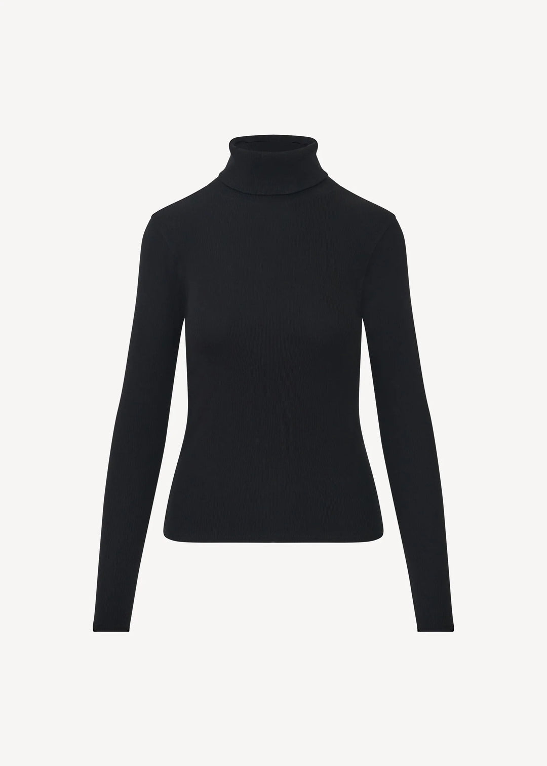 L/S COTTON MODAL RIB TURTLENECK (BLACK) - PATRICK ASSARAF