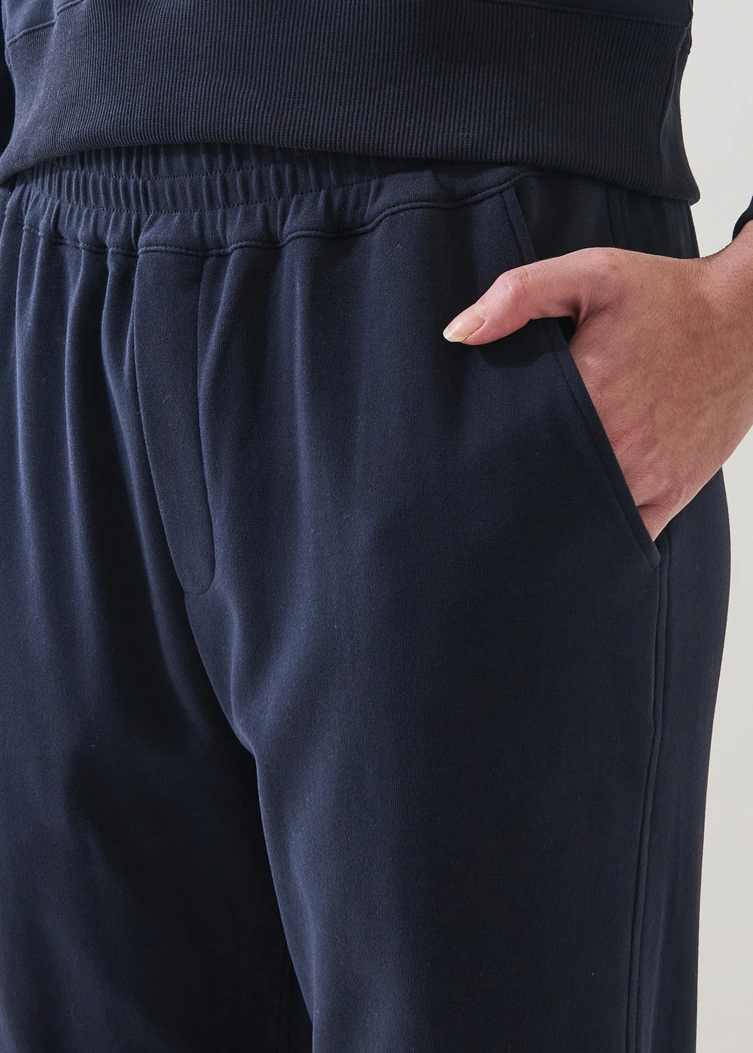 BRUSHED PIMA TAPERED PANT (DARK NAVY) - PATRICK ASSARAF