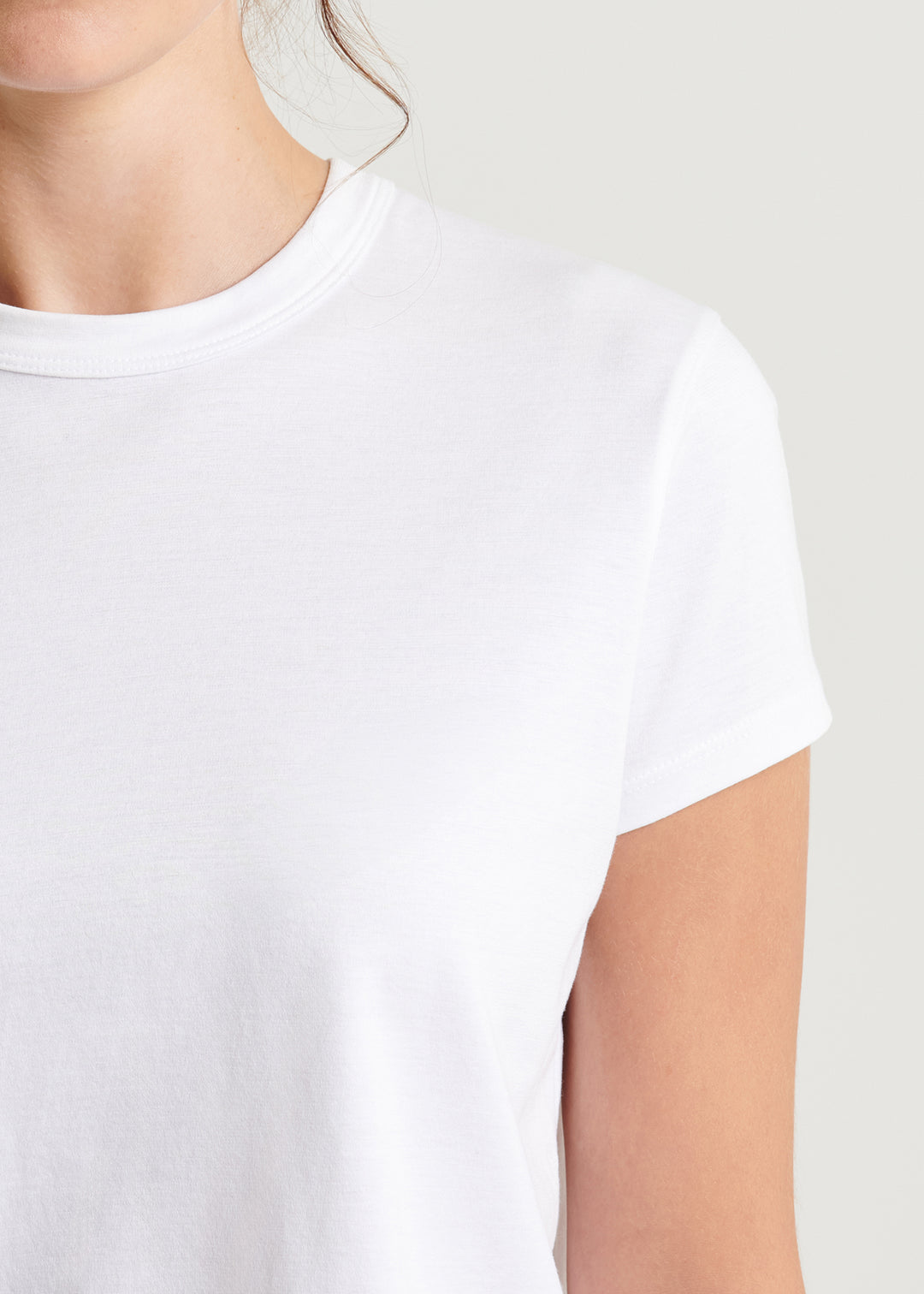 ICONIC PIMA STRETCH BABY TEE (WHITE) - PATRICK ASSARAF