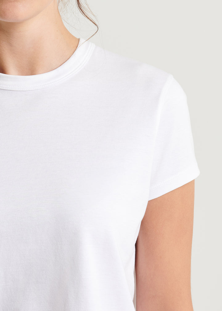 ICONIC PIMA STRETCH BABY TEE (WHITE) - PATRICK ASSARAF