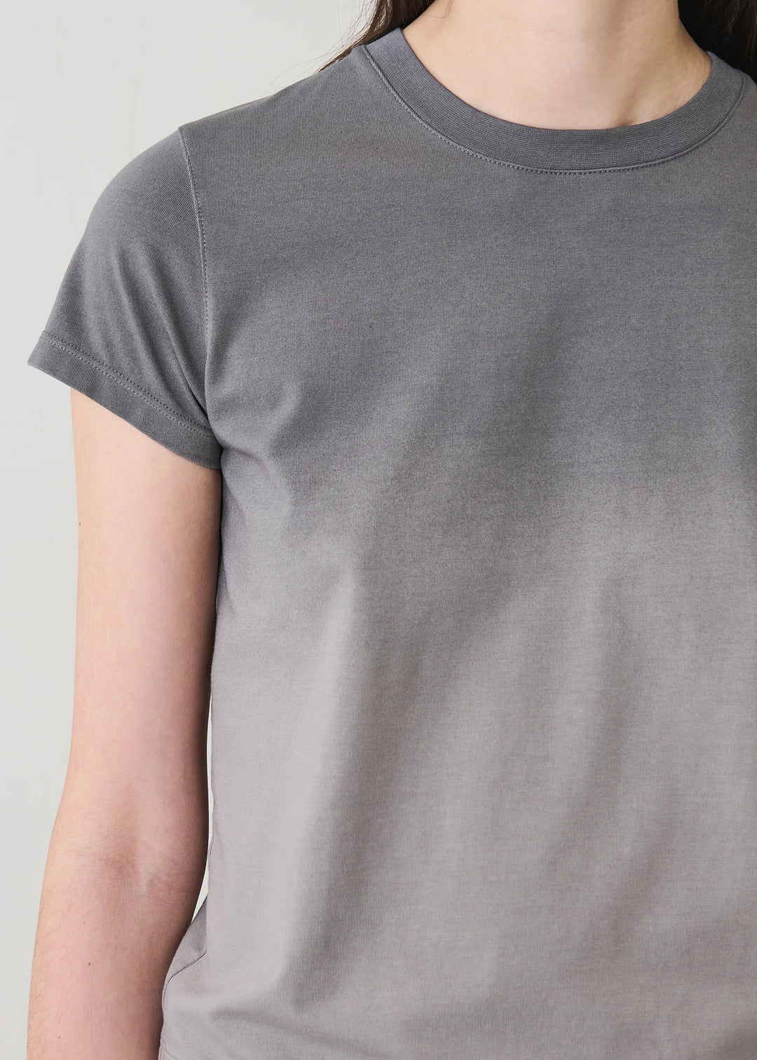 S/S ICONIC FADE WASH CREW BABY TEE (GREYSCALE) - PATRICK ASSARAF