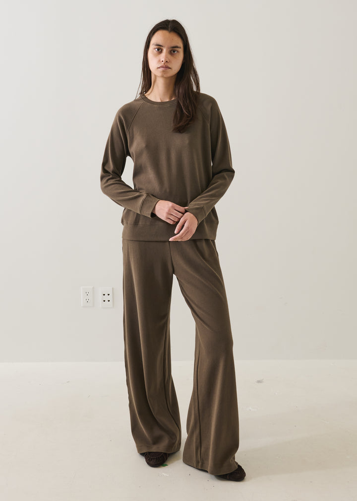 BRUSHED PIMA RELAXED DRAWSTRING PANT (CHESTNUT) - PATRICK ASSARAF