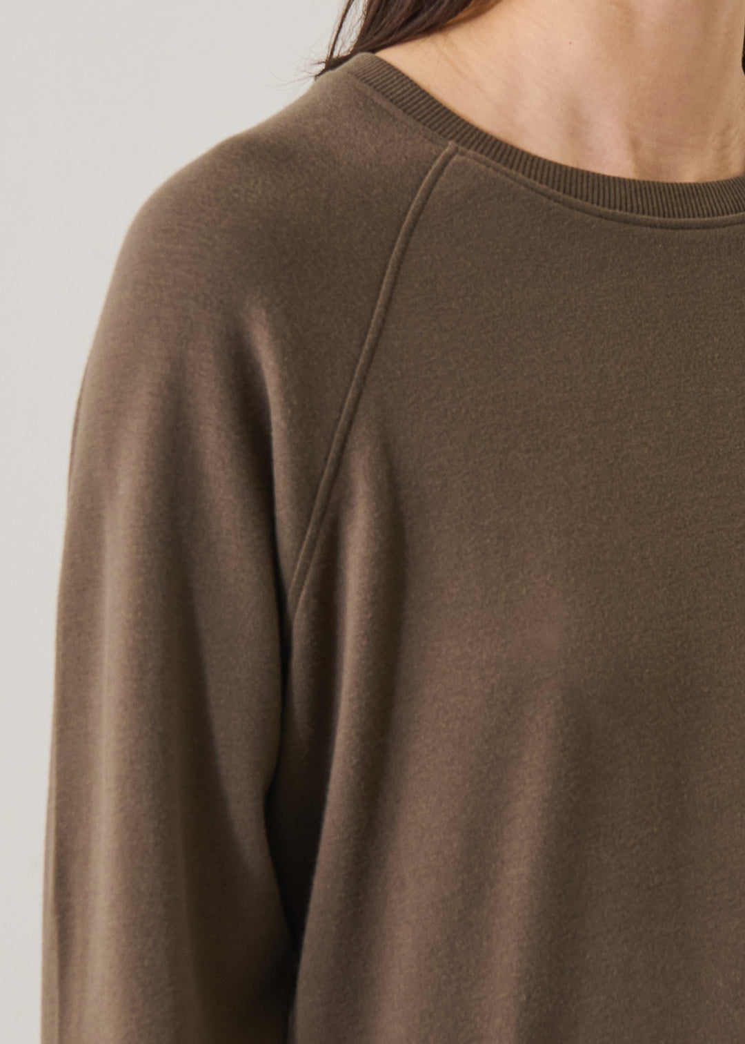 LS BRUSHED PIMA RAGLAN SWEATSHIRT - PATRICK ASSARAF