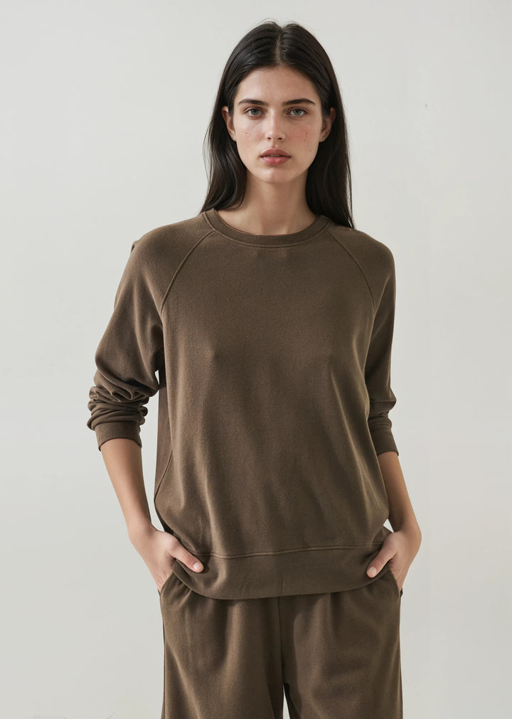 LS BRUSHED PIMA RAGLAN SWEATSHIRT - PATRICK ASSARAF