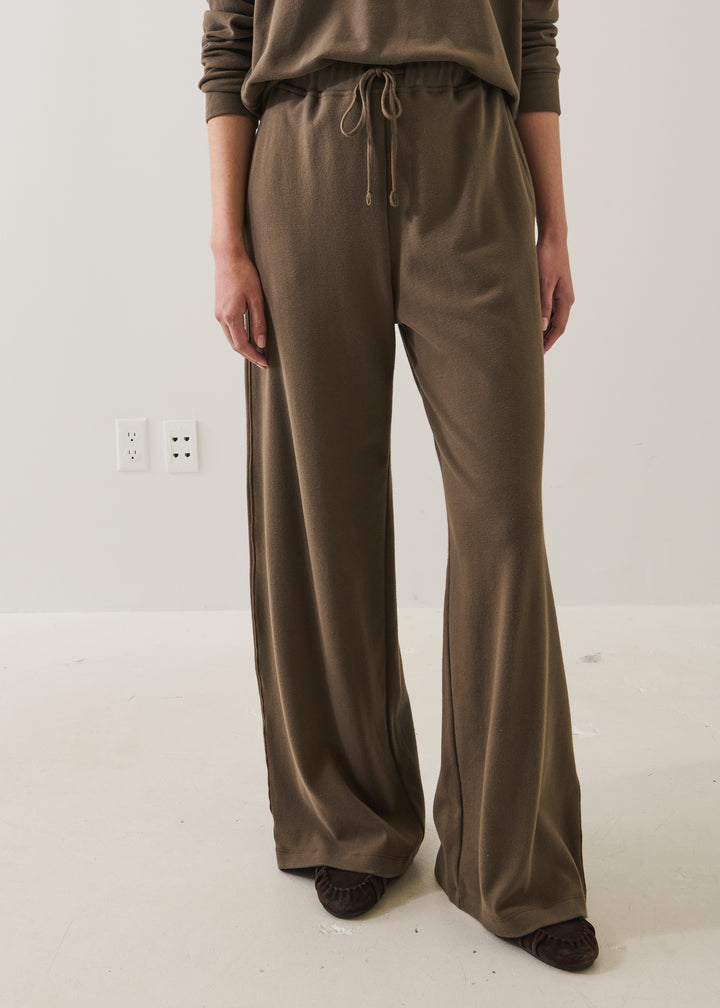 BRUSHED PIMA RELAXED DRAWSTRING PANT (CHESTNUT) - PATRICK ASSARAF