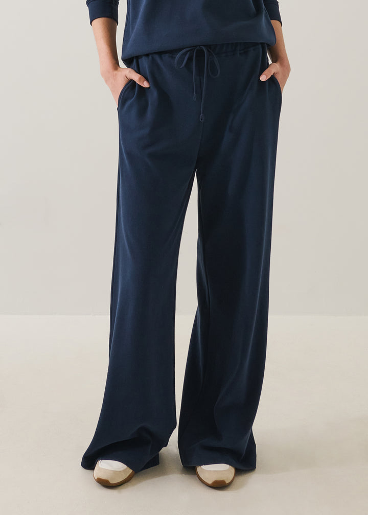 BRUSHED PIMA RELAXED DRAWSTRING PANT (MIDNIGHT) - PATRICK ASSARAF