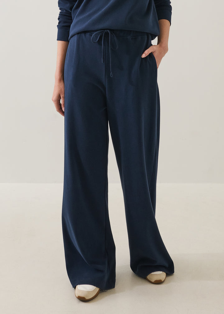 BRUSHED PIMA RELAXED DRAWSTRING PANT (MIDNIGHT) - PATRICK ASSARAF