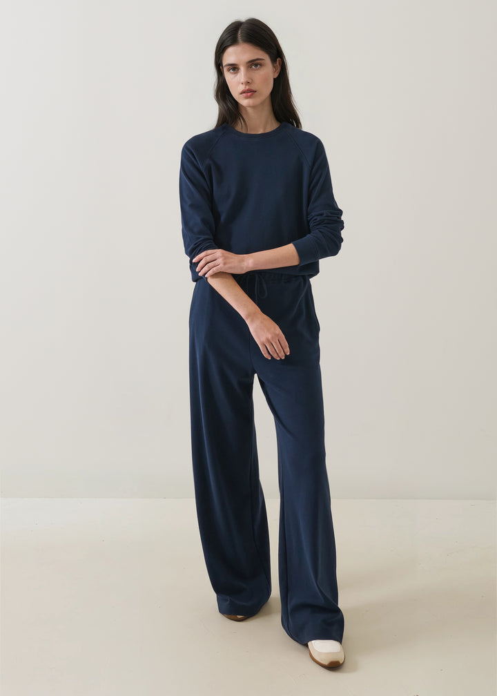 BRUSHED PIMA RELAXED DRAWSTRING PANT (MIDNIGHT) - PATRICK ASSARAF