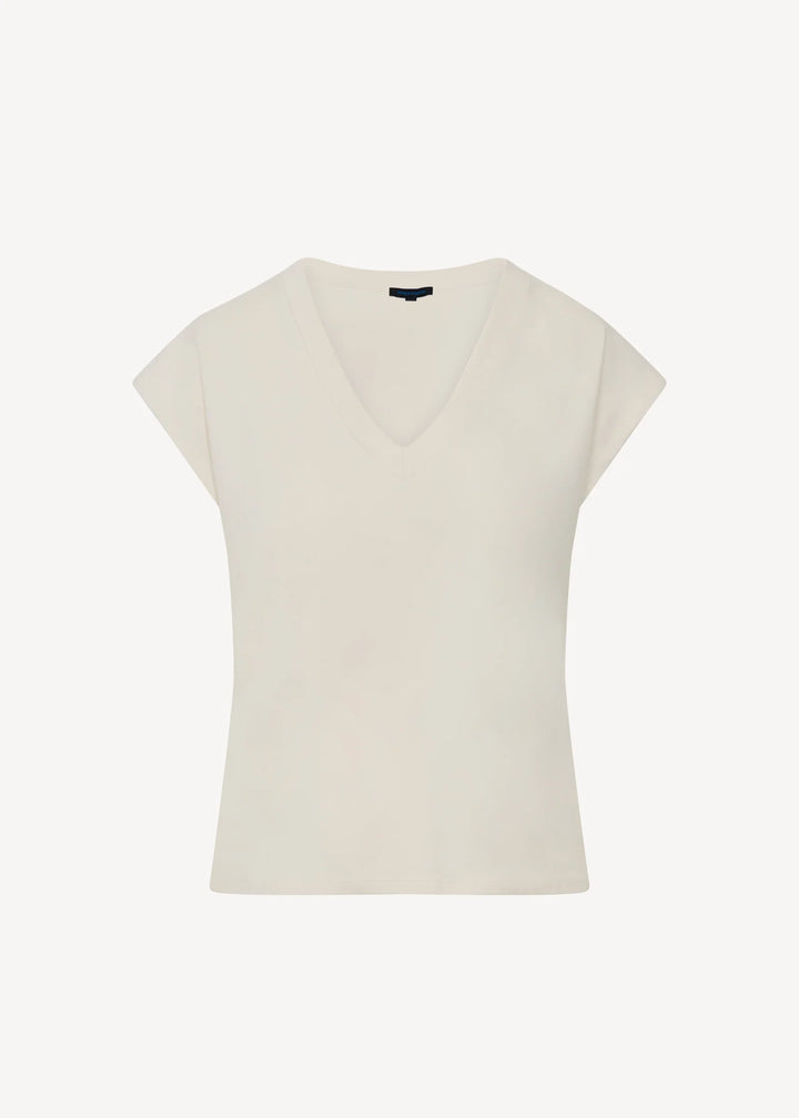 S/S ICONIC V-NECK DOLMAN TEE (CHALK) - PATRICK ASSARAF