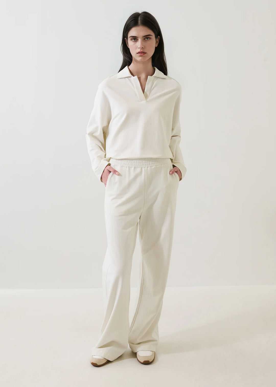 FRENCH TERRY RELAXED PANT (VANILLA) - PATRICK ASSARAF