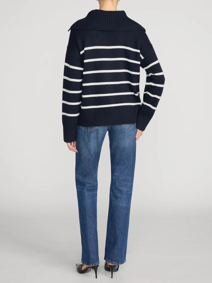 THE EASY SAILOR SWEATER (BLACK STRIPE) - FRAME