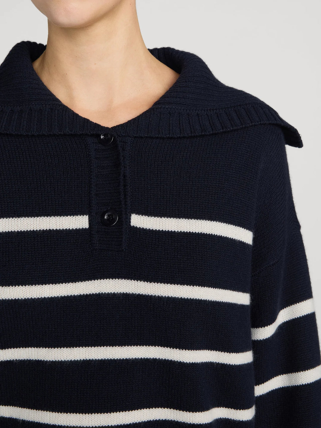 THE EASY SAILOR SWEATER (BLACK STRIPE) - FRAME