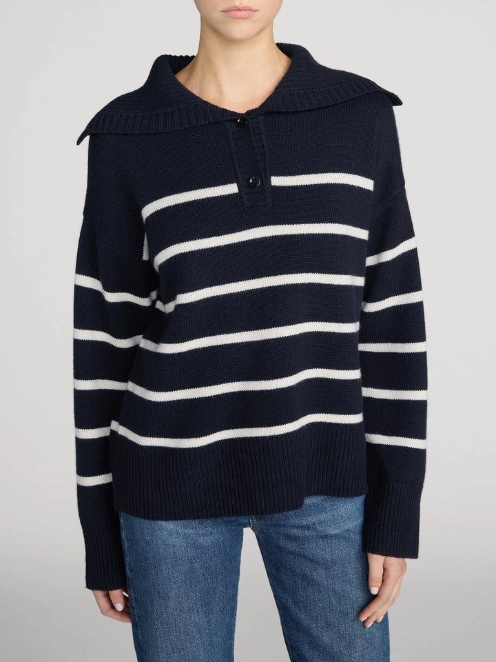 THE EASY SAILOR SWEATER (BLACK STRIPE) - FRAME