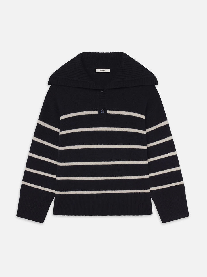 THE EASY SAILOR SWEATER (BLACK STRIPE) - FRAME