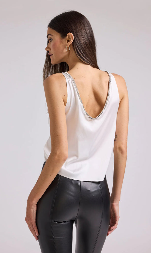 MARIAN CRYSTAL TANK TOP (WHITE) - GENERATION LOVE