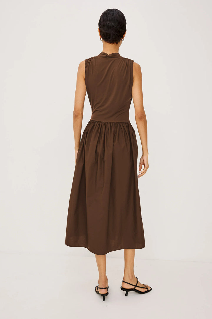 WINNIE POPLIN SKIRT DRESS (ESPRESSO) - RAILS