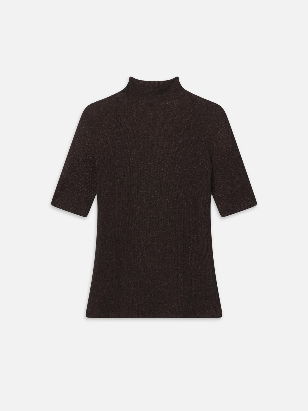 LUREX MOCK NECK TEE (AMERICANO) - FRAME