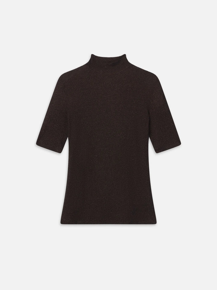 LUREX MOCK NECK TEE (AMERICANO) - FRAME
