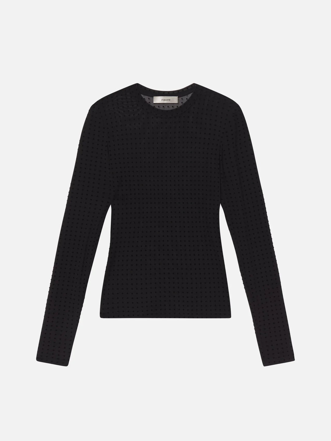 THE MESH POLKA DOT TOP (BLACK) - FRAME