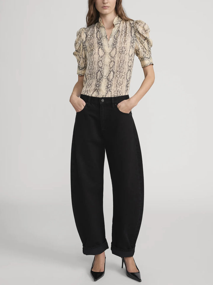 THE SNAKE GILLIAN TOP (CAMEL MULTI) - FRAME