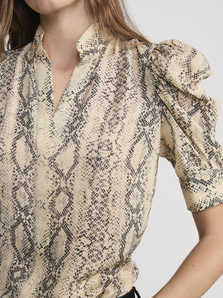 THE SNAKE GILLIAN TOP (CAMEL MULTI) - FRAME