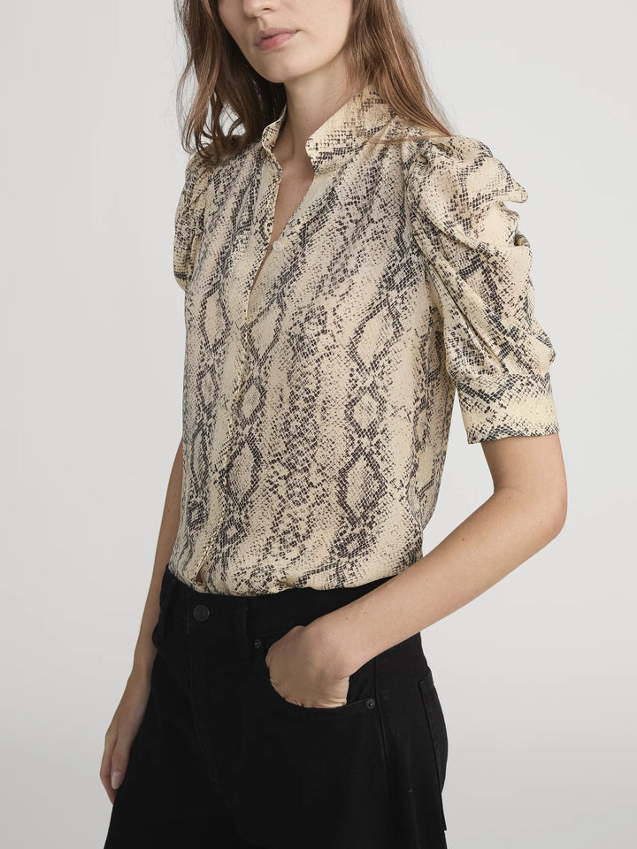 THE SNAKE GILLIAN TOP (CAMEL MULTI) - FRAME
