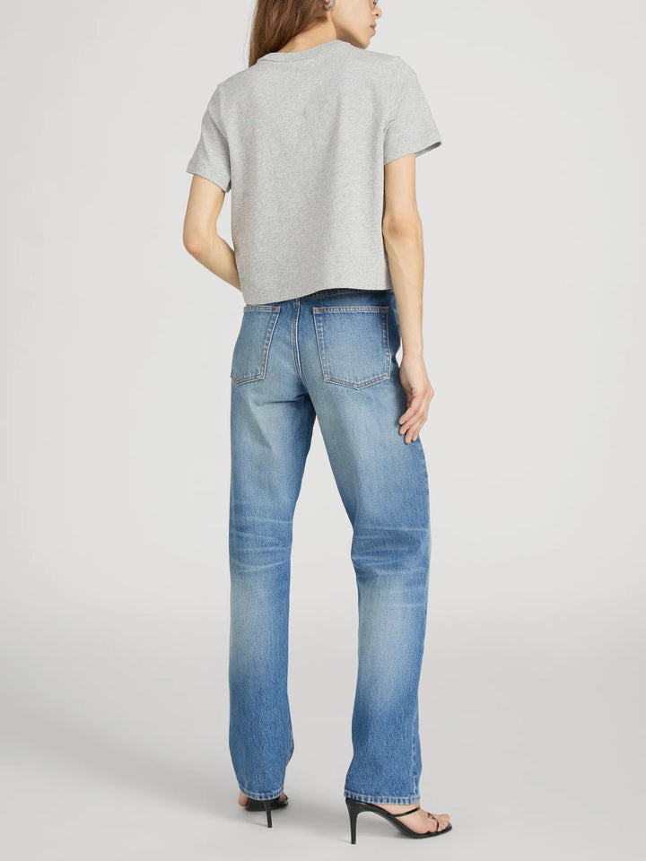 THE HEATHER BOXY TEE (HEATHER GREY) - FRAME