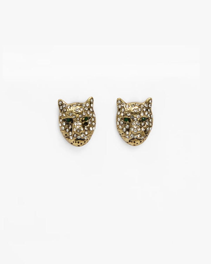 WHISKERS STUD EARRINGS (CLEAR) - CLARE V.