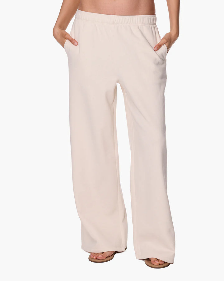 CLOUDSOFT WIDE LEG JOGGER (BONE) -TKEES