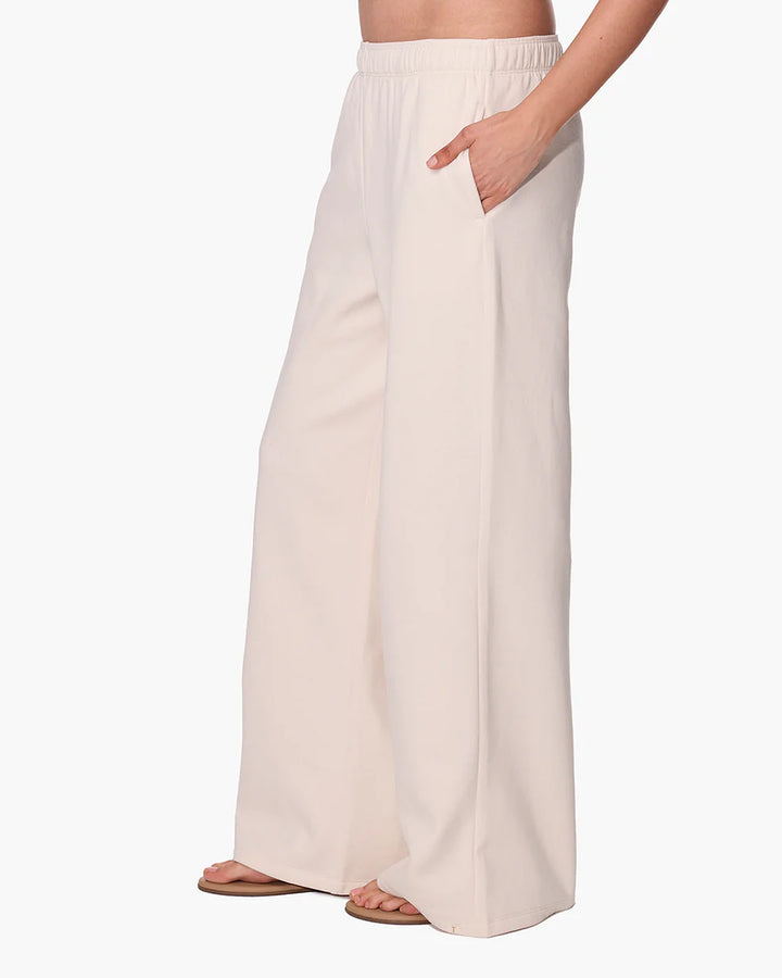 CLOUDSOFT WIDE LEG JOGGER (BONE) -TKEES