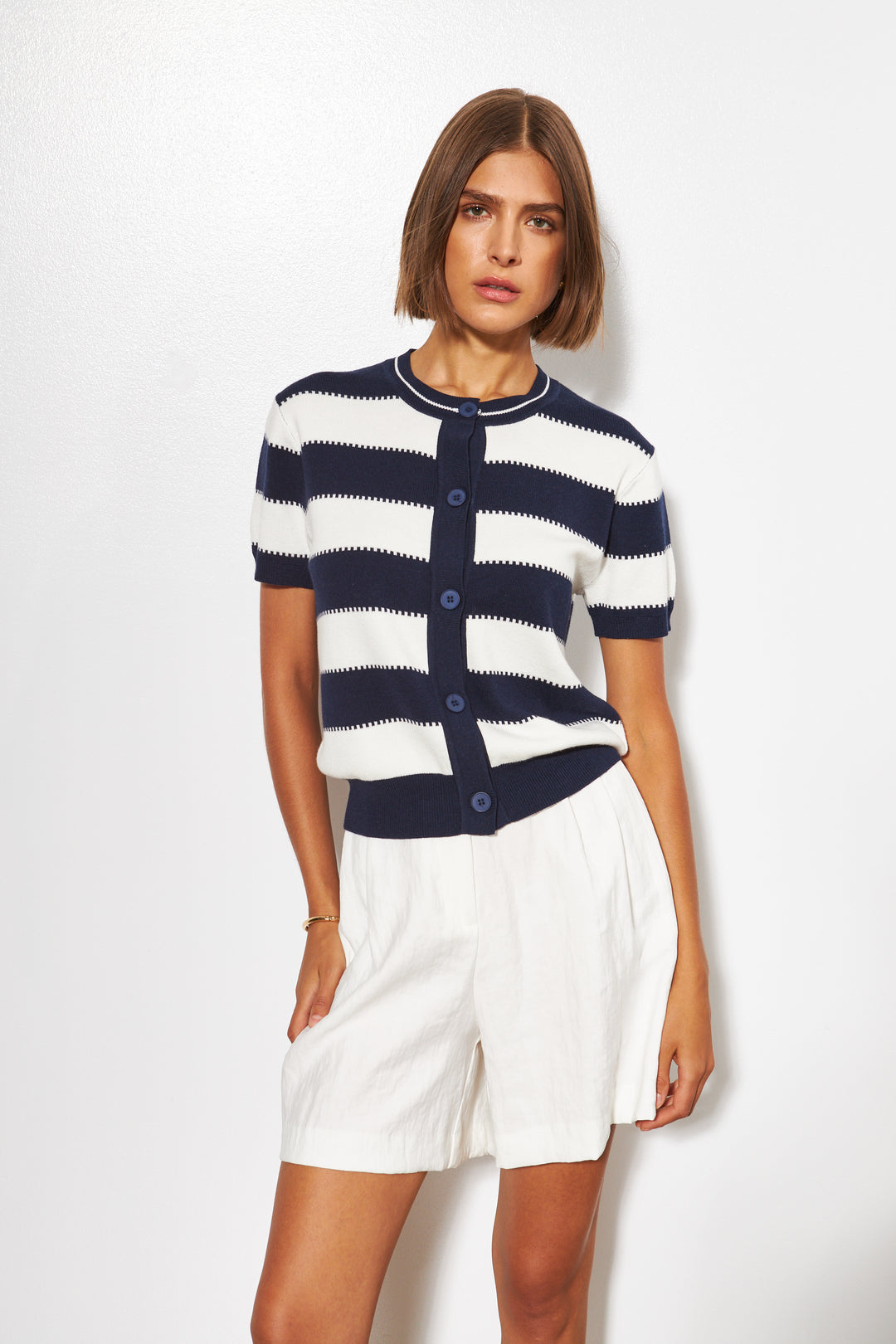 EVERLY CARDIGAN (SAILOR) - LINE
