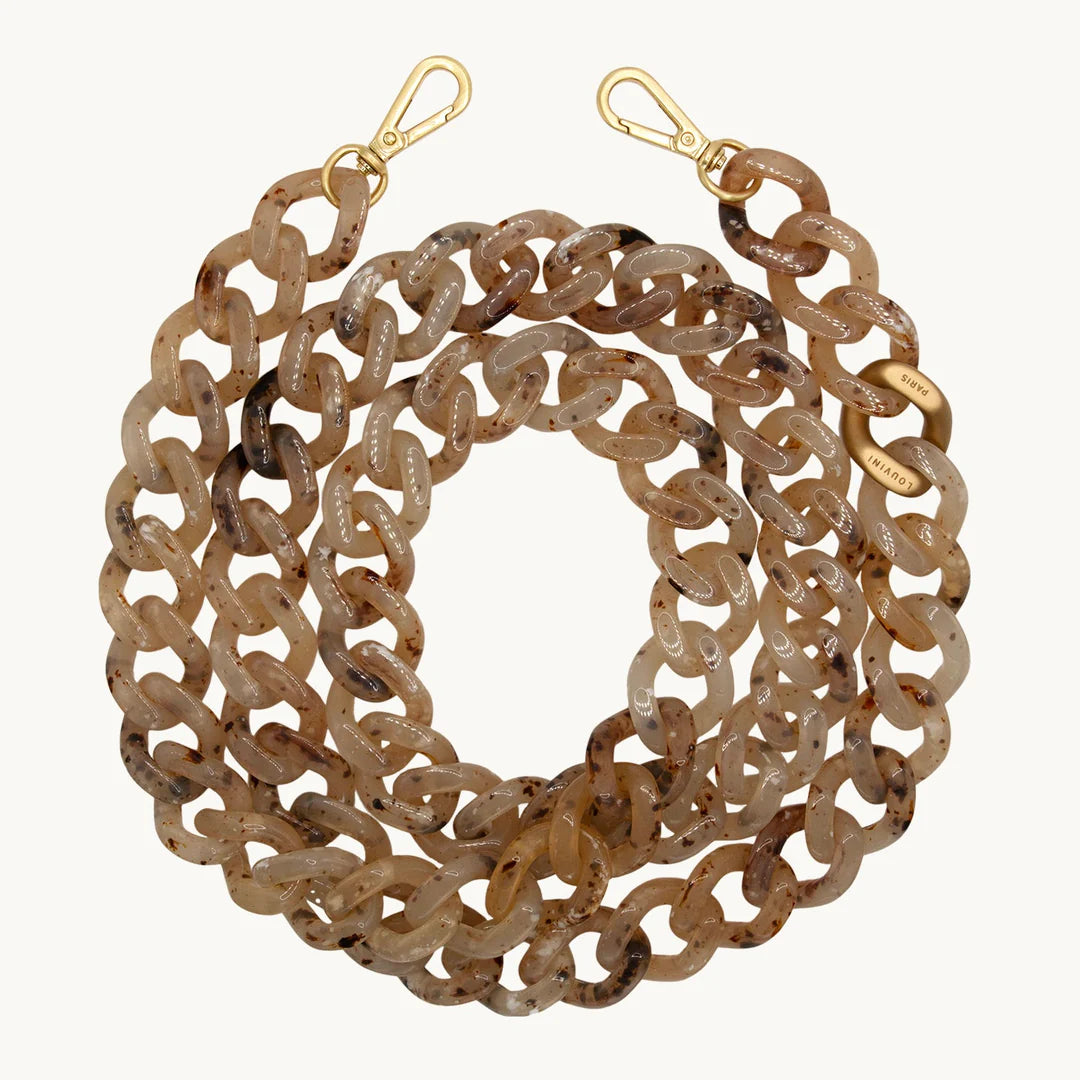 ZOE CHAIN (BEIGE TORTOISSHELL) - LOUVINI