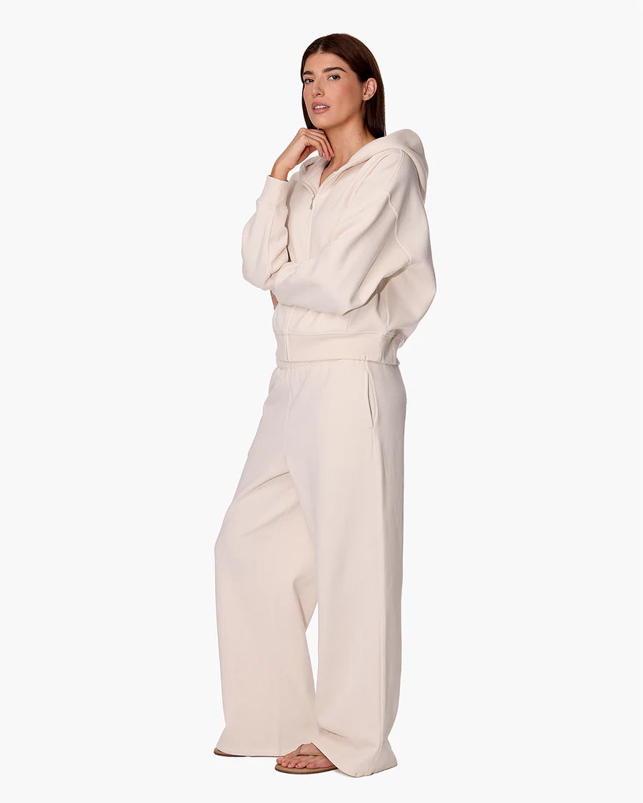 CLOUDSOFT ZIP UP HOODIE (BONE) - TKEES