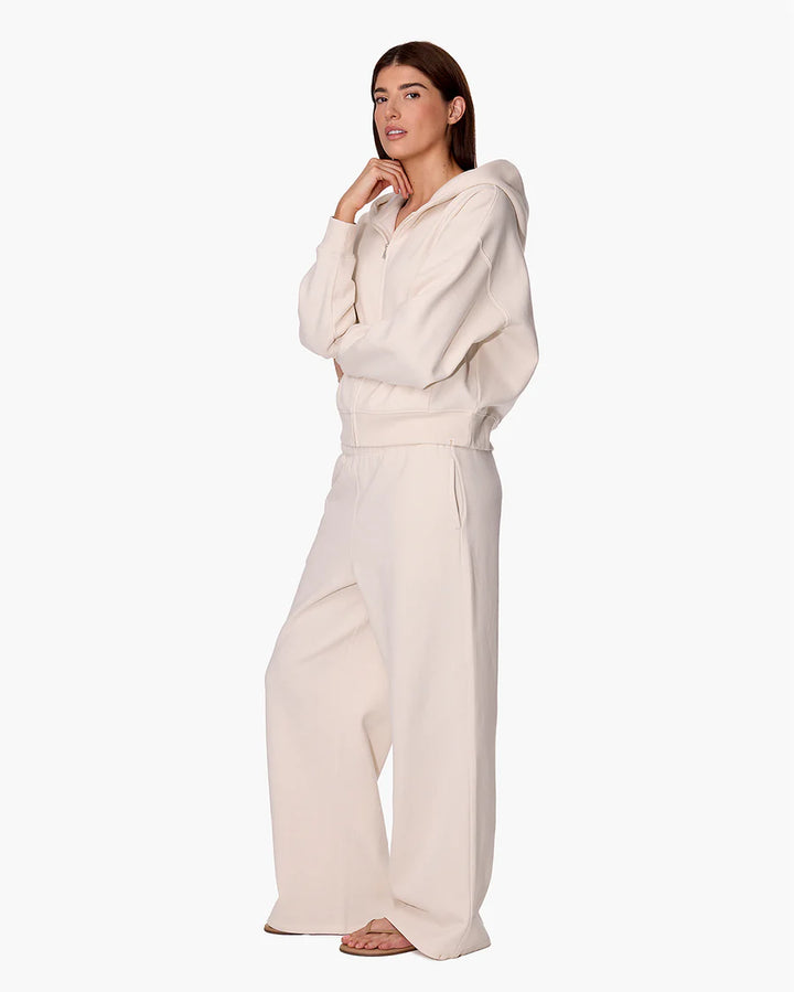CLOUDSOFT ZIP UP HOODIE (BONE) - TKEES