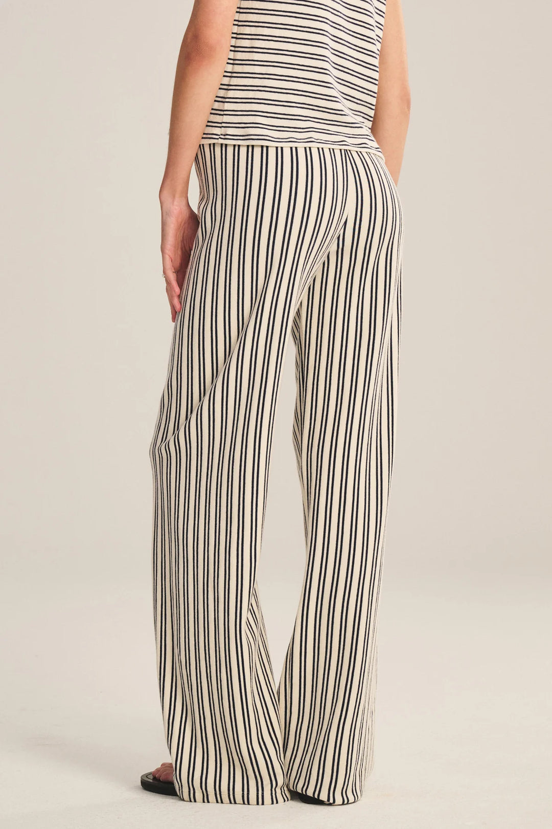 AMELISE VINTAGE STRIPE TERRY PANT (NATURAL/NAVY) - VELVET