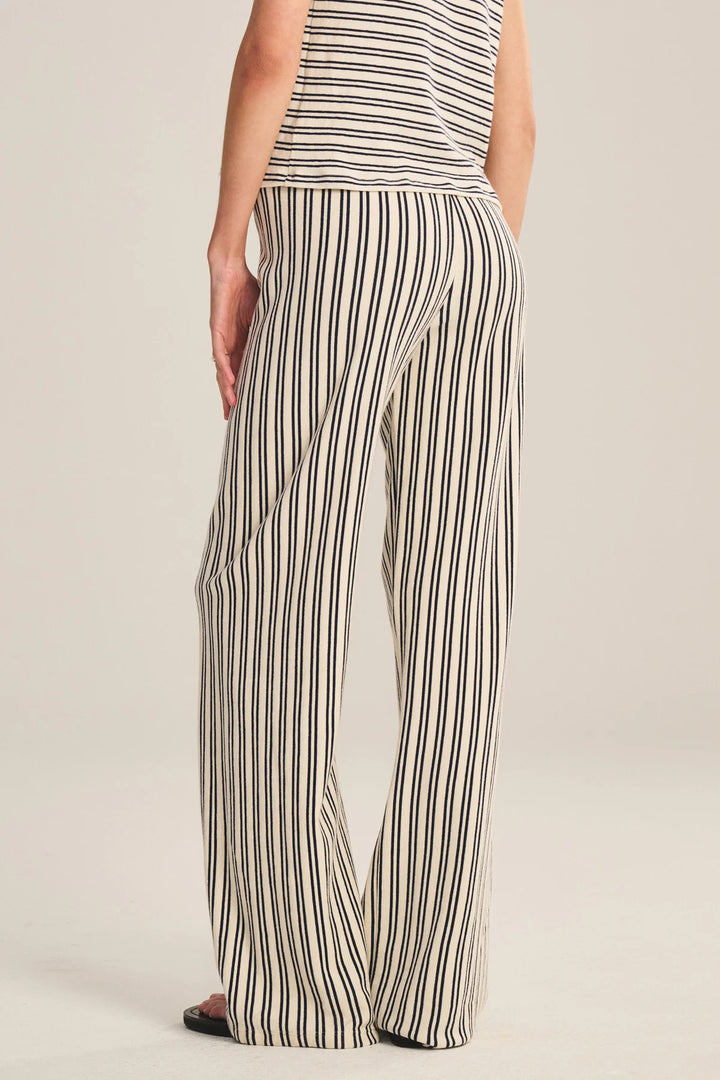 AMELISE VINTAGE STRIPE TERRY PANT (NATURAL/NAVY) - VELVET