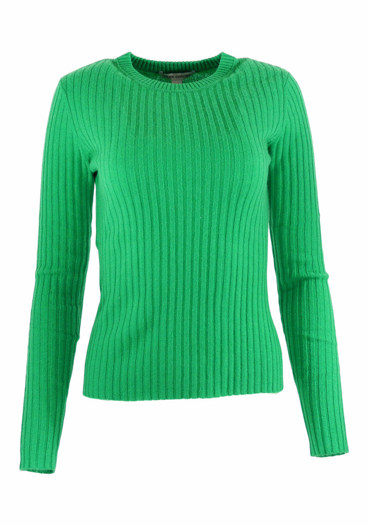 RIBBED CASHMERE CREW (LEPRECHAUN) - AUTUMN CASHMERE