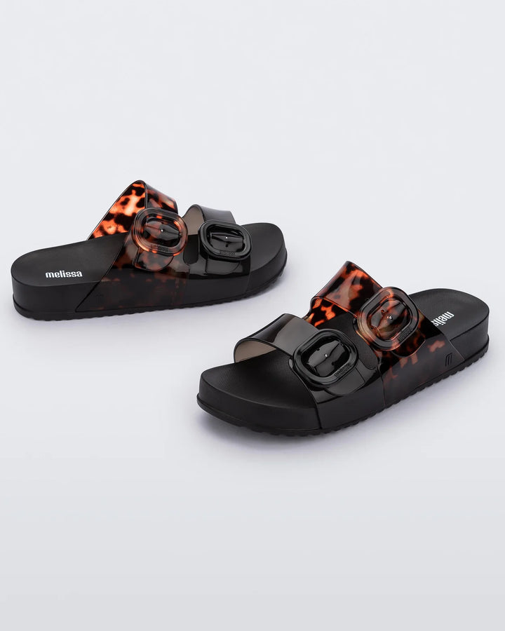 COZY SLIDE (BLACK/CLEAR TORTOISE) - MELISSA