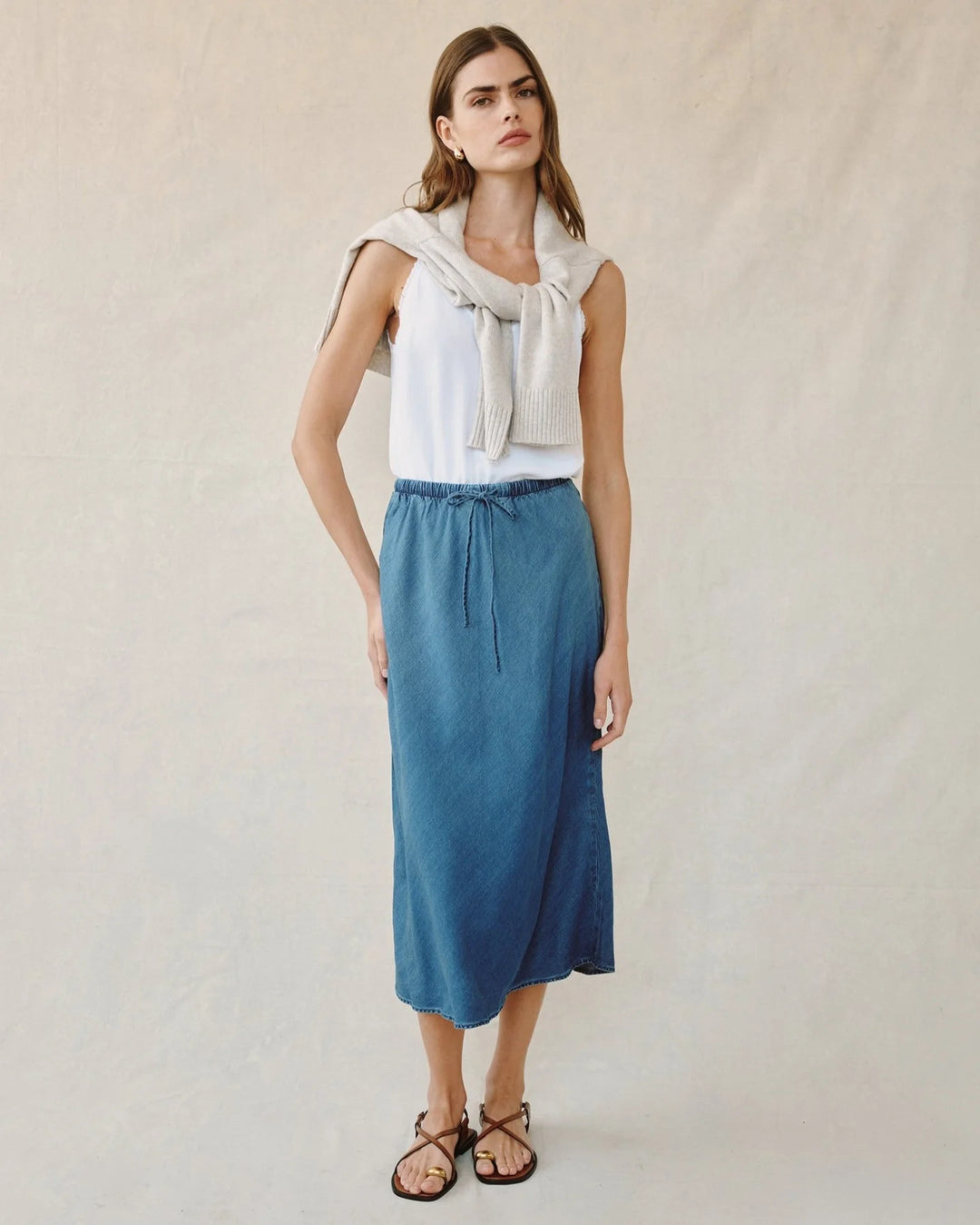 BIAS SKIRT WITH TIE - BELLA DAHL