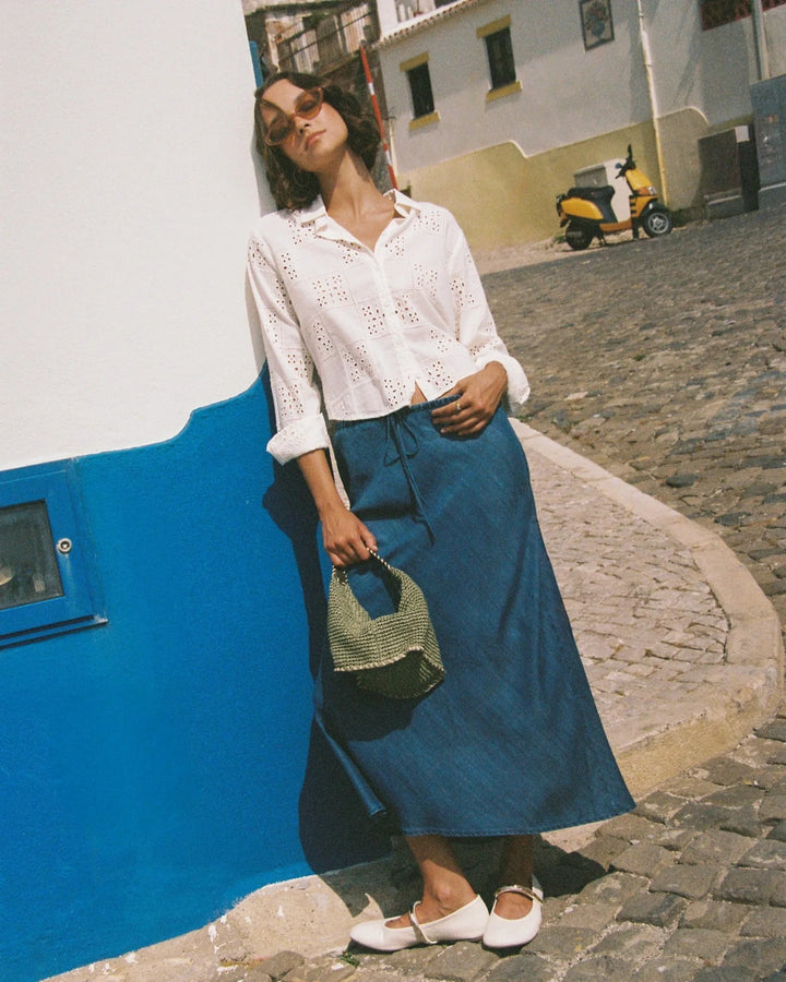 BIAS SKIRT WITH TIE - BELLA DAHL