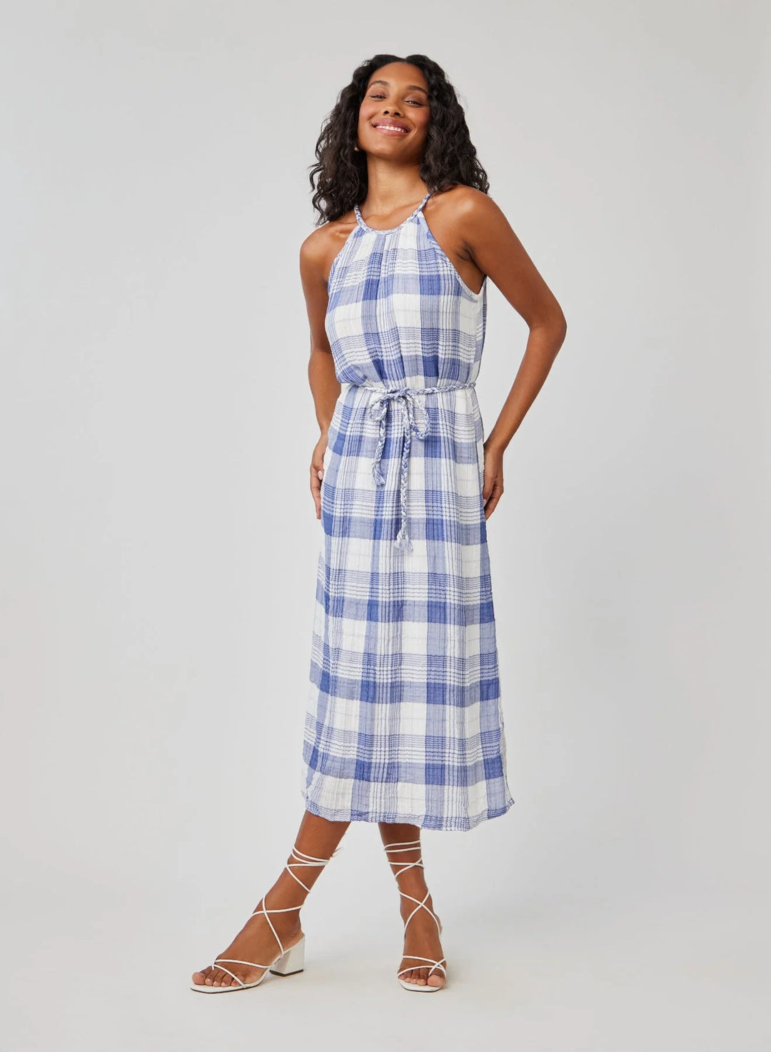 BRAIDED HALTER MIDI DRESS - BELLA DAHL BRAIDED HALTER MIDI DRESS - BELLA DAHL