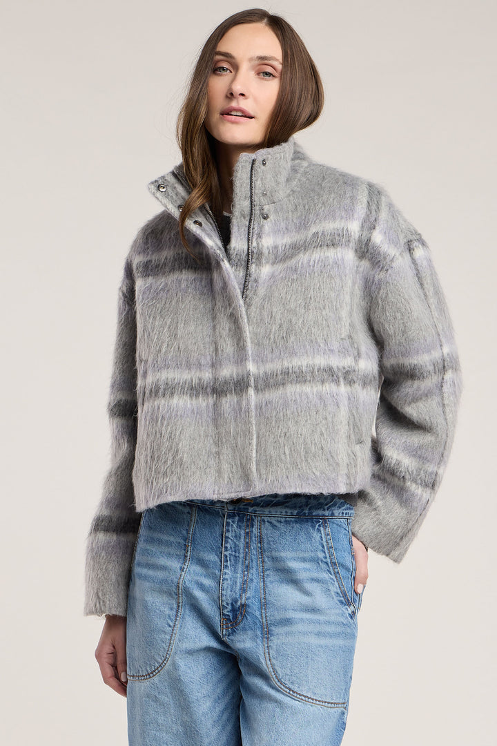 HAVEN BRUSHED PLAID JACKET (MULTI) - VELVET