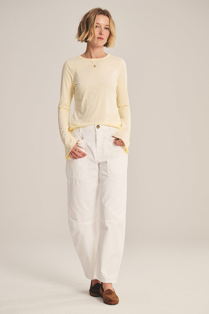 BRYLIE SANDED TWILL PANT (SLEET) - VELVET