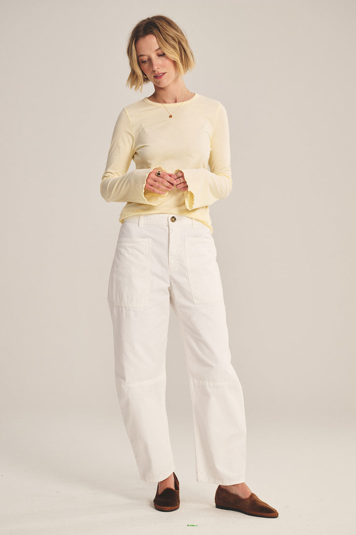 BRYLIE SANDED TWILL PANT (SLEET) - VELVET