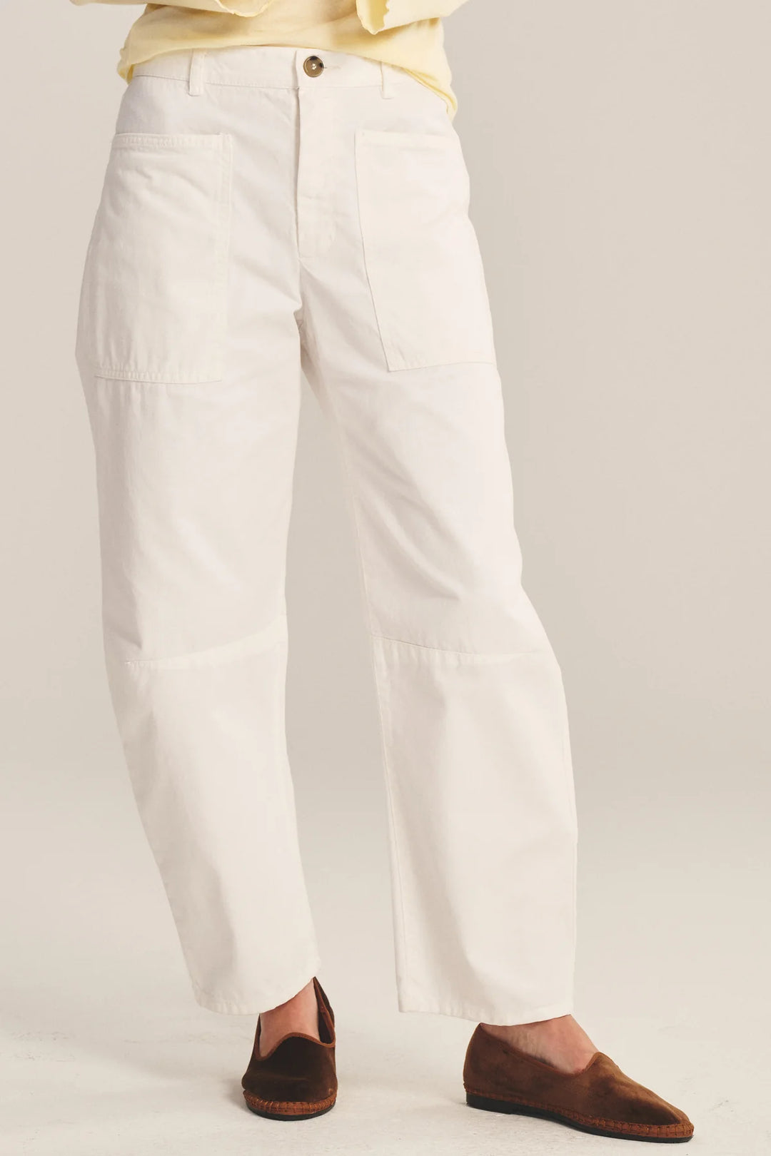 BRYLIE SANDED TWILL PANT (SLEET) - VELVET
