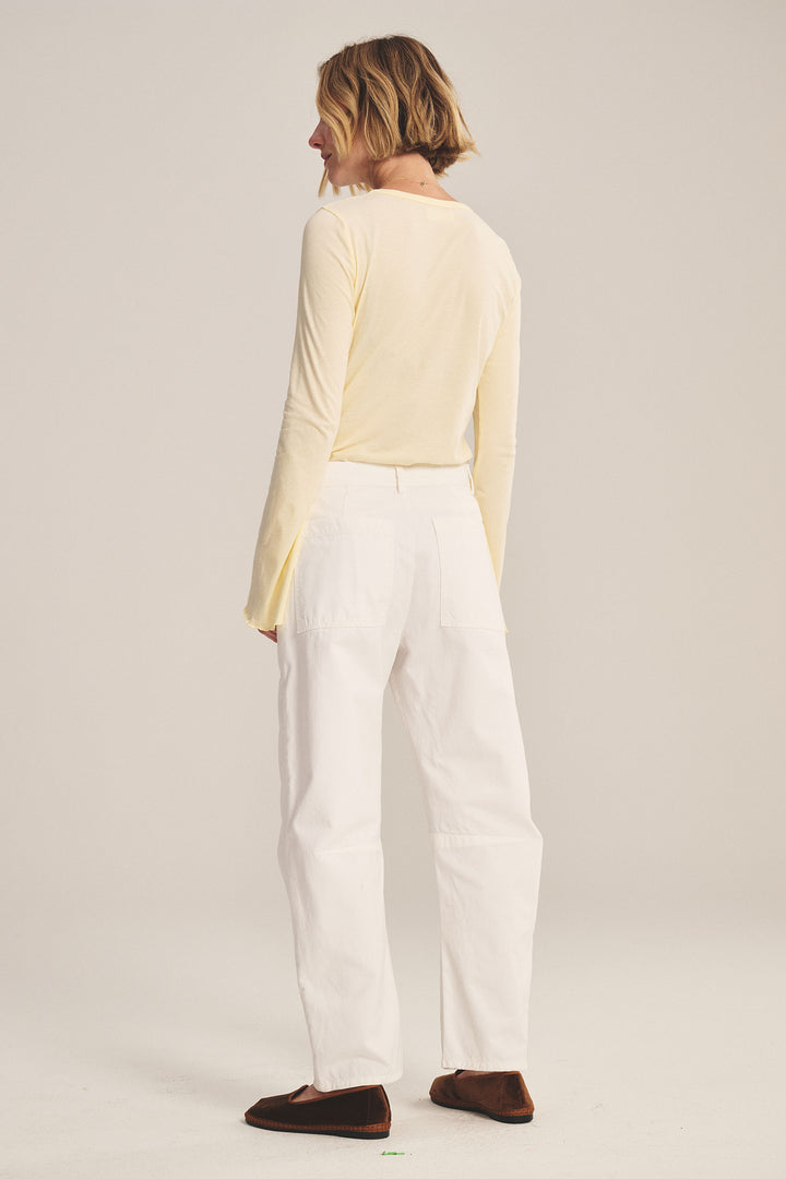 BRYLIE SANDED TWILL PANT (SLEET) - VELVET