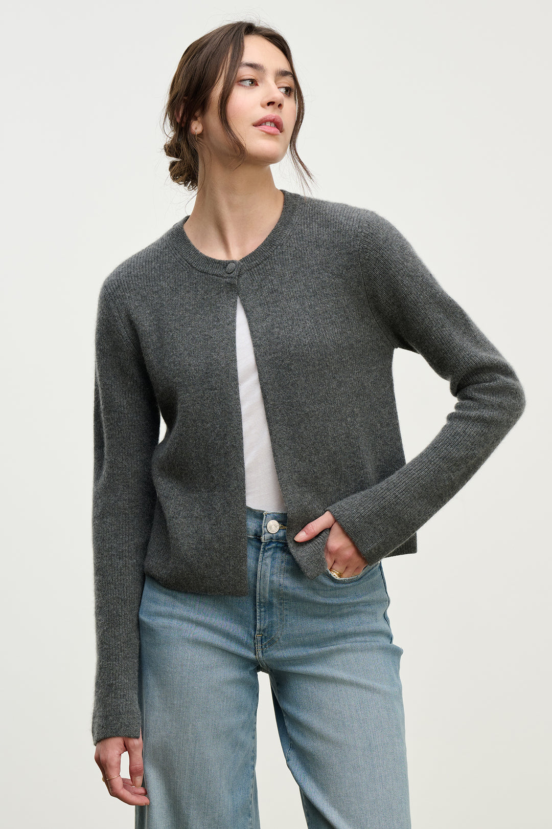 TINA CASHMERE CARDIGAN - VELVET
